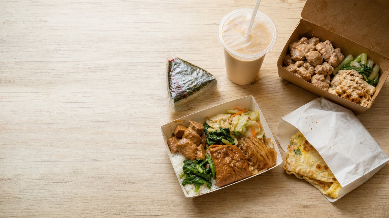 台灣外食族的一天：超商飯糰、便當、手搖杯、早餐店蛋餅